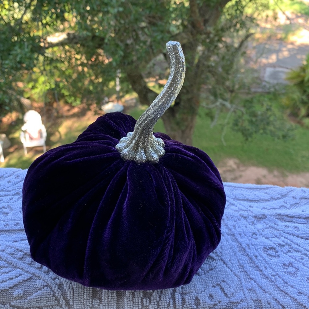 Purple velvet pumpkin - Picture 1 of 3